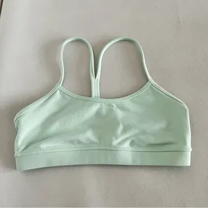 Lululemon Flow Y Bra Size 8 Sea Mist Mint Back Mesh Detail thumbnail 1