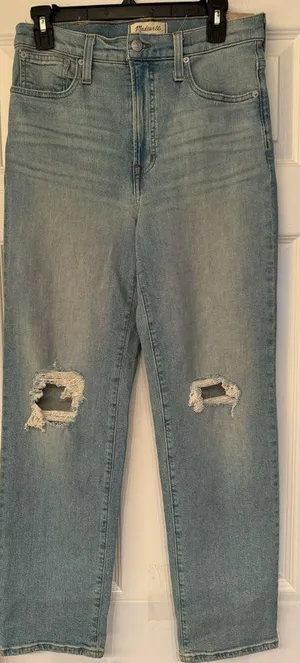 Madewell The Perfect Vintage Straight Jean Women Light Washed Blue Jeans Size 27 thumbnail 5