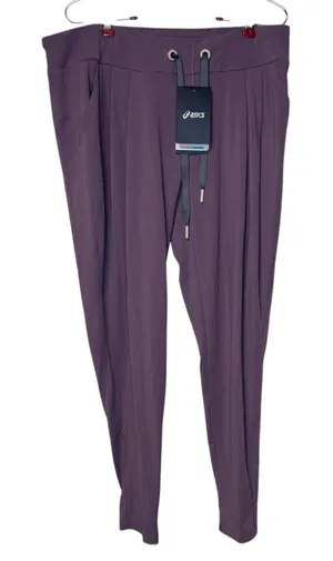 Asics Womens Sarrouel Harem Yoga Pants Purple Large NWT 130567 thumbnail 1