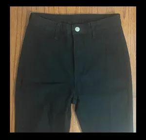 Black high rise rugged jeans- Size Small -Tall. gently warn& are in excellent condition. measurements approximately 13” waste x 44” long x 10” rise. Non smoking home. priced to sell at as is condition. Don’t like my price, make reasonable offer! And thank you for checking my closet. thumbnail 3
