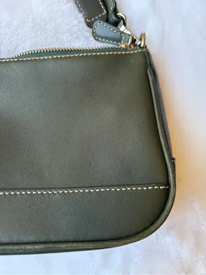 COACH 7785 Hamptons Demi Green Leather Shoulder Bag Y2K Rare Accessory Pouch thumbnail 9