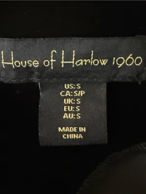 HOUSE OF HARLOW 1960 Black One-Shoulder Ruched Velvet Dress Small thumbnail 8