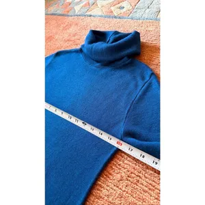 Vintage Dragonfly Blue Turtleneck Sweater Soft Wool Made in USA Size S thumbnail 5