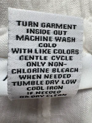Magaschoni White 100% Linen Cargo Jogger Pants Size S Drawstring thumbnail 7