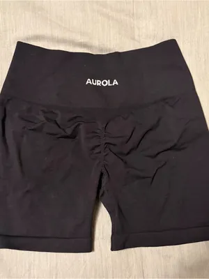Aurola Black High Waist Bike Shorts 4”, Small, From Amazon thumbnail 2