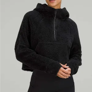 Lululemon Scuba Oversized Half Zip Cotton Jersey Fleece Hoodie Size M/L thumbnail 10