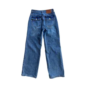 Princess Polly Everlong Jean Mid Blue Wash Wide Leg Mid Rise Denim US 0 thumbnail 3