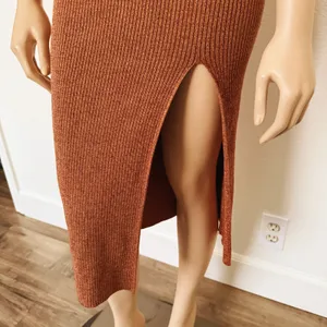 [Superdown] Copper Metallic Arima Halter Neck Knit Midi Sweater Dress Sz Small S thumbnail 9
