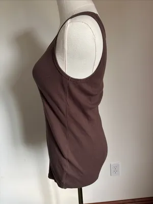 Motherhood Maternity Brown Ribbed Scoop Tank thumbnail 3