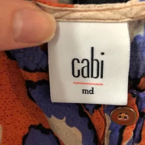 Cabi Orange & Purple Animal Print Sleeveless Top Womens M Tank Blouse Beachy thumbnail 7