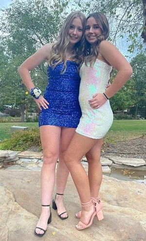 Lucy in the Sky White Homecoming Dress Sequin thumbnail 5