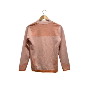 Peter Millar Women's Pink Orange Colorblock Quarter Zip Pullover Sweater Small thumbnail 2