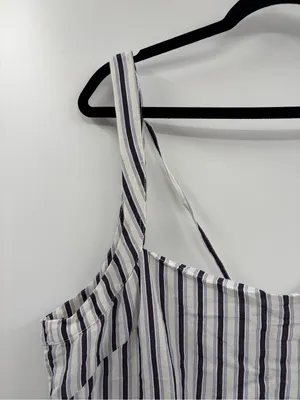 By Anthropologie Square summer Neck Gauze Mini Dress size large petite LP NWT thumbnail 6