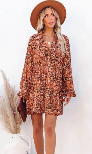 VICI | Mind Over Matter Paisley Button Down Dress thumbnail 9