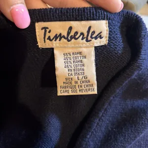 Timberlea Christmas Sweater Vest Womens L Navy‎ Santa Snowflake Zip Up thumbnail 7