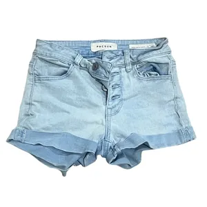 Pacsun Girl's High Waisted Denim Shortie Shorts Blue Size 23 thumbnail 2