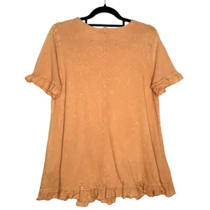Altar’d State Wren Ruffle Swing Short Sleeve Top Size Large Boho Soft Girl Tee thumbnail 9