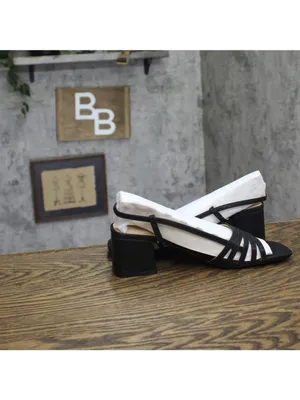 Journee Collection Strappy Slingback Block Heel Sandals SHAYANA Black 7.5 thumbnail 6