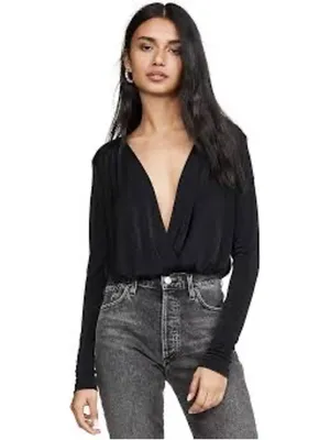 Free People Intimately "Turnt" Bodysuit Size M NWT Black thumbnail 9