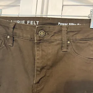 Laurie Felt‎ Olive Green Power Silky Bootcut Jeans Size Small thumbnail 7