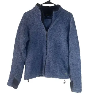 Mountain Hardwear Women's Size‎ Medium Blue Fuzzy Outdoor Full Zip Jacket thumbnail 1