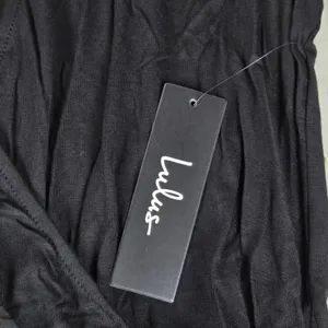 Lulus Sevannah Black Short Sleeve Surplice Jumpsuit 957LU Small thumbnail 6