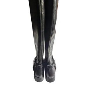 Coach and Four Black Leather Knee High Flat Sole Classic Riding Boots Sz 11 thumbnail 3