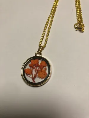 Handmade Flower Press Pendant Necklace thumbnail 2