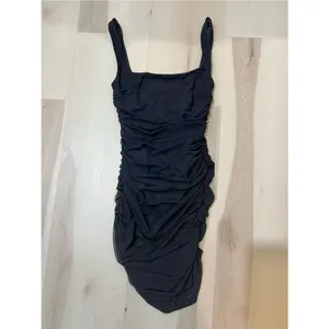 Naked Wardrobe New Women Small Black The Meshed Up Bodysuit Mini Dress Baddie thumbnail 3
