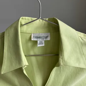 Vintage Coldwater Creek Cap Sleeve Top XS Fitted Button Up Office Siren Romcom thumbnail 3