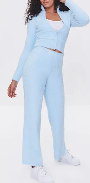 Light blue soft fuzzy pants, brand new thumbnail 1