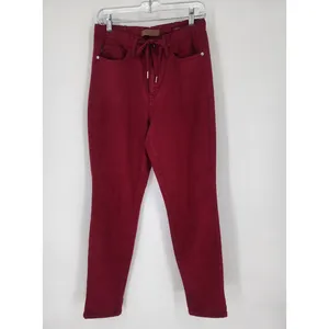 Judy Blue Garment Dyed Red Drawstring Skinny Jeans Size 7/28 thumbnail 2