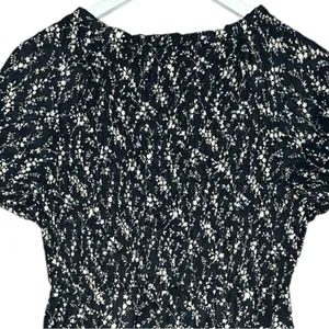 Baltic Born Lotta Black Floral Smocked Dress XS thumbnail 14