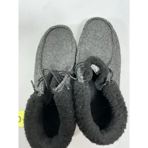 Mens Bruno Marc Slip On Comfort Booties 8.5 Black Faux Fur Cuff thumbnail 5