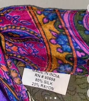 vintage silk wrap skirt made in india thumbnail 2
