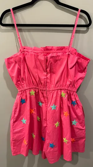 Peach Love Star Sequin Romper thumbnail 4