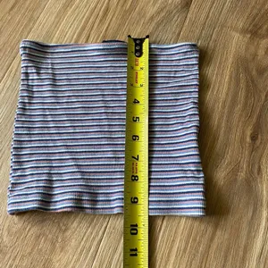 Brandy Melville Striped Ribbed Tube Top Blue Pink White Y2K One Size thumbnail 4
