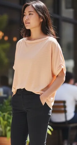 Size S light orange We the Free dolman top thumbnail 1
