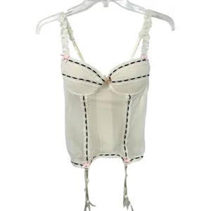 Victoria's Secret Sexy Little Things‎ 36B Bustier Ivory Corset Garter Y2K 175 thumbnail 2