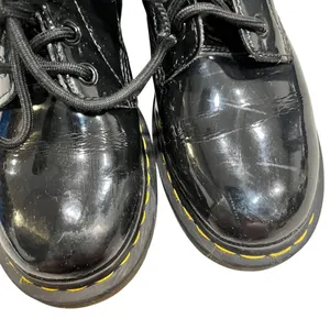 Dr. Martens Black Patent Leather Moto Combat Boots size 9 style 11821 thumbnail 6