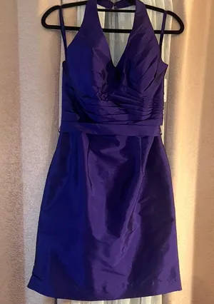 NWT Angelina Faccenda Size 12 Violet Halter Style Dress thumbnail 1