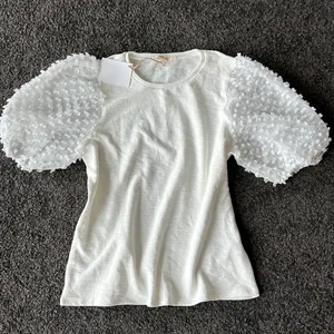 la ven pom pom sleeves top White Size M thumbnail 2
