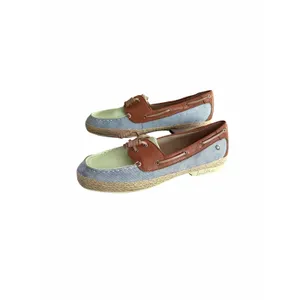 Sam Edelman Sebastian Denim Saddle Lime Boat Shoes size 6.5 NEW thumbnail 4