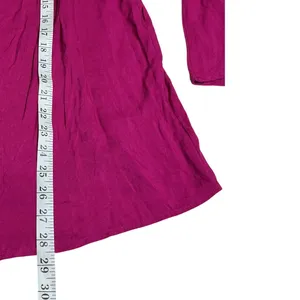 Umgee Magenta Off the Shoulder Embroidered Bell Sleeve Boho‎ Blouse XL Purple thumbnail 5