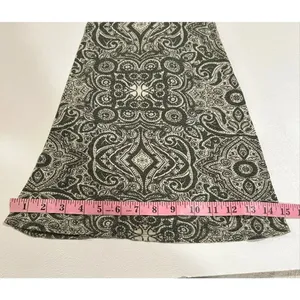 Abercrombie & Fitch Paisley Flare Pants Gray Green Boho Bell Bottom Women’s Larg thumbnail 6