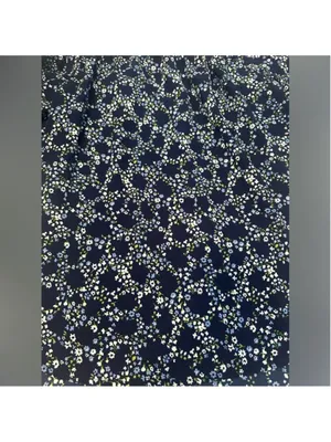 Michael Kors Navy Blue Floral Off Shoulder Blouse Womens XS thumbnail 3