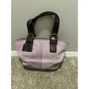 Y2K Vintage Rare Coach Lavender Soho Suede Tote 2004 thumbnail 2