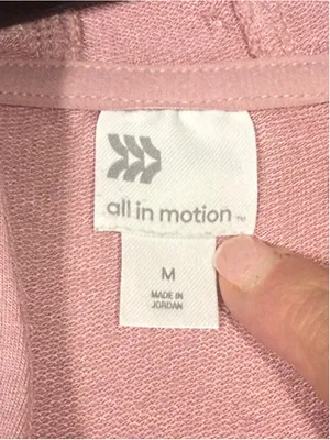 Women's All in Motion Pink Cropped Hoodie M thumbnail 3