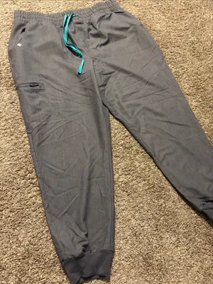 Figs Women's Graphite Gray Zamora‎ Ruched Waist Jogger Scrub Pants XL Petite thumbnail 3