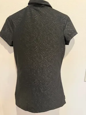 Nike Black Short Sleeve Dri-fit Golf Polo with Subtle Pattern thumbnail 5